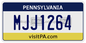 MJJ1264 license plate in Pennsylvania