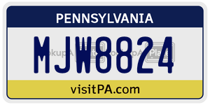 MJW8824  license plate in PA