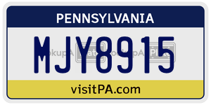 MJY8915  license plate in PA