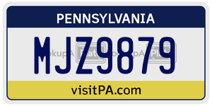 MJZ9879 license plate in Pennsylvania