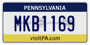 MKB1169 license plate in Pennsylvania