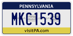MKC1539 license plate in Pennsylvania