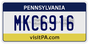 MKC6916 license plate in Pennsylvania