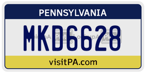 MKD6628 license plate in Pennsylvania
