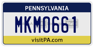 MKM0661  license plate in PA