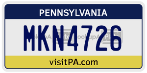 MKN4726 license plate in Pennsylvania