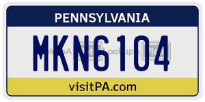 MKN6104  license plate in PA