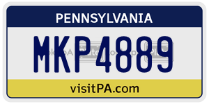 MKP4889  license plate in PA