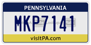 MKP7141  license plate in PA