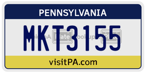 MKT3155 license plate in Pennsylvania