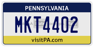 MKT4402  license plate in PA