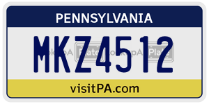MKZ4512  license plate in PA