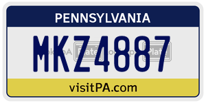 MKZ4887  license plate in PA