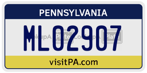 ML02907  license plate in PA