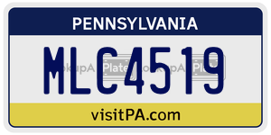 MLC4519 license plate in Pennsylvania