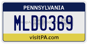 MLD0369 license plate in Pennsylvania