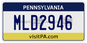 MLD2946 license plate in Pennsylvania