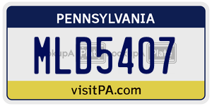 MLD5407  license plate in PA