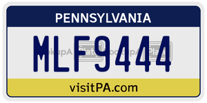 MLF9444 license plate in Pennsylvania