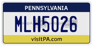 MLH5026 license plate in Pennsylvania