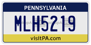 MLH5219  license plate in PA