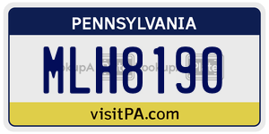MLH8190 license plate in Pennsylvania