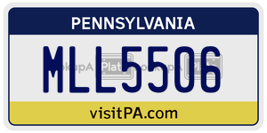 MLL5506  license plate in PA