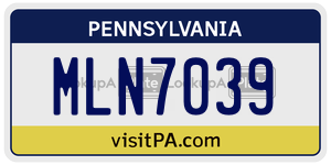 MLN7039  license plate in PA