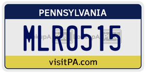 MLR0515 license plate in Pennsylvania