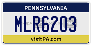 MLR6203  license plate in PA
