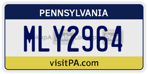 MLY2964  license plate in PA