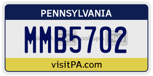 MMB5702 license plate in Pennsylvania