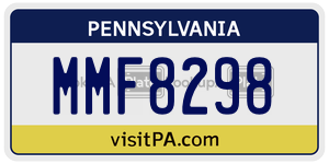 MMF8298 license plate in Pennsylvania