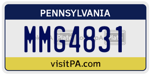 MMG4831 license plate in Pennsylvania