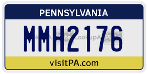 MMH2176  license plate in PA