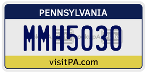 MMH5030 license plate in Pennsylvania