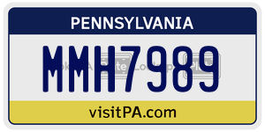 MMH7989 license plate in Pennsylvania
