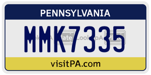 MMK7335  license plate in PA