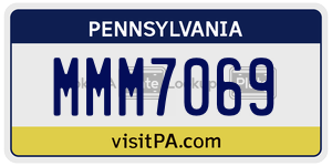 MMM7069  license plate in PA