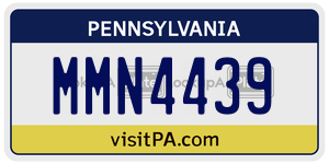 MMN4439 license plate in Pennsylvania