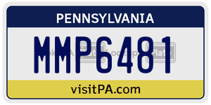 MMP6481  license plate in PA