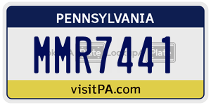 MMR7441 license plate in Pennsylvania
