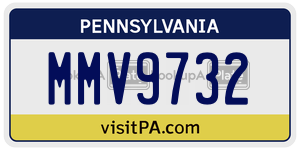 MMV9732 license plate in Pennsylvania