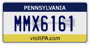 MMX6161  license plate in PA