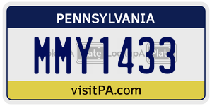 MMY1433  license plate in PA