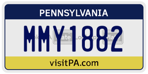 MMY1882 license plate in Pennsylvania