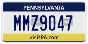 MMZ9047  license plate in PA