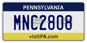 MNC2808  license plate in PA
