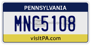 MNC5108  license plate in PA