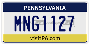 MNG1127  license plate in PA